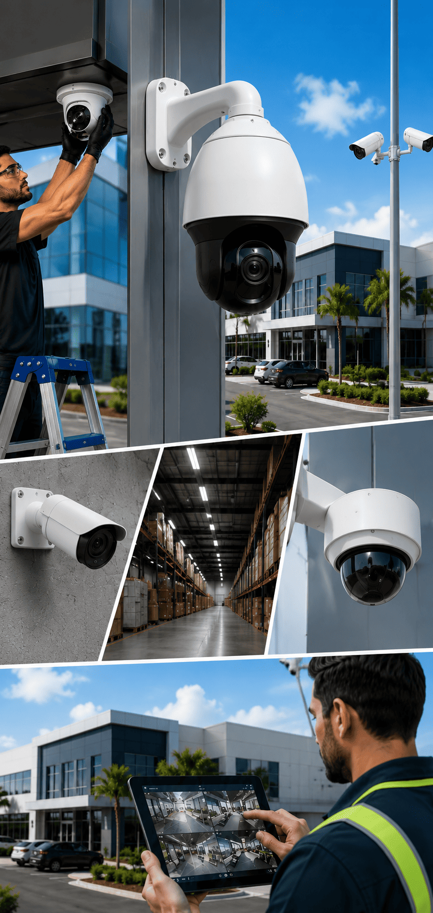 IDS CCTV exterior warehouse installation project at Costco in Florida