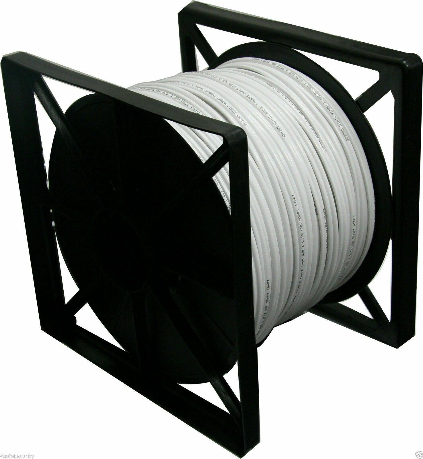 500FT RG-59 CCTV Siamese Cable 18/2AWG Wire WHITE