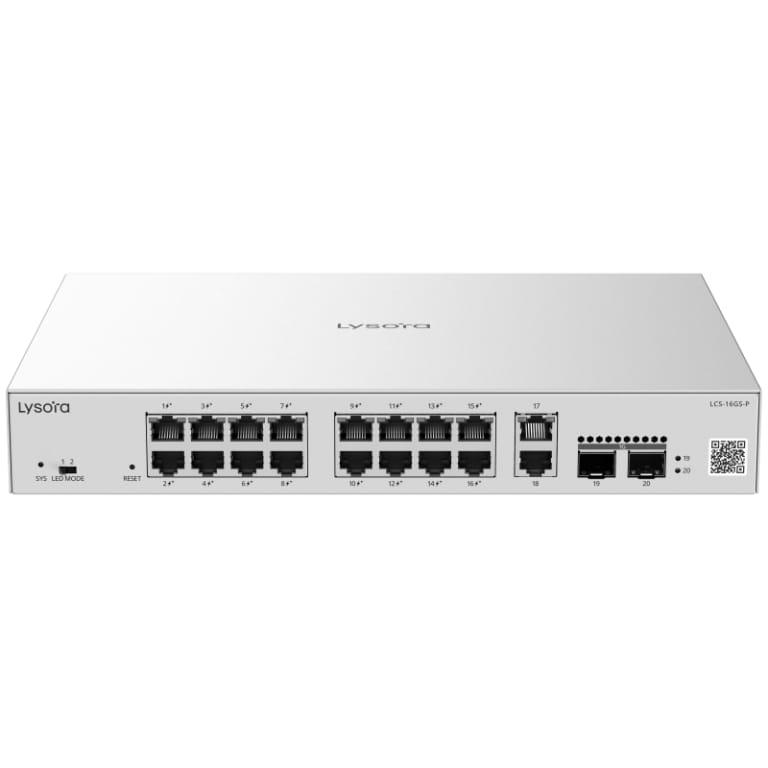 Lysora LCS-16GS-P 16-Port Cloud Managed PoE Switch 250W
