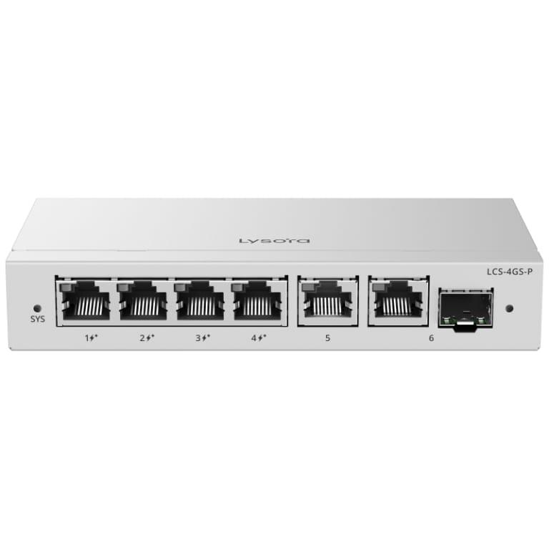 Lysora LCS-4GS-P 4-Port Cloud Managed PoE Switch 54W
