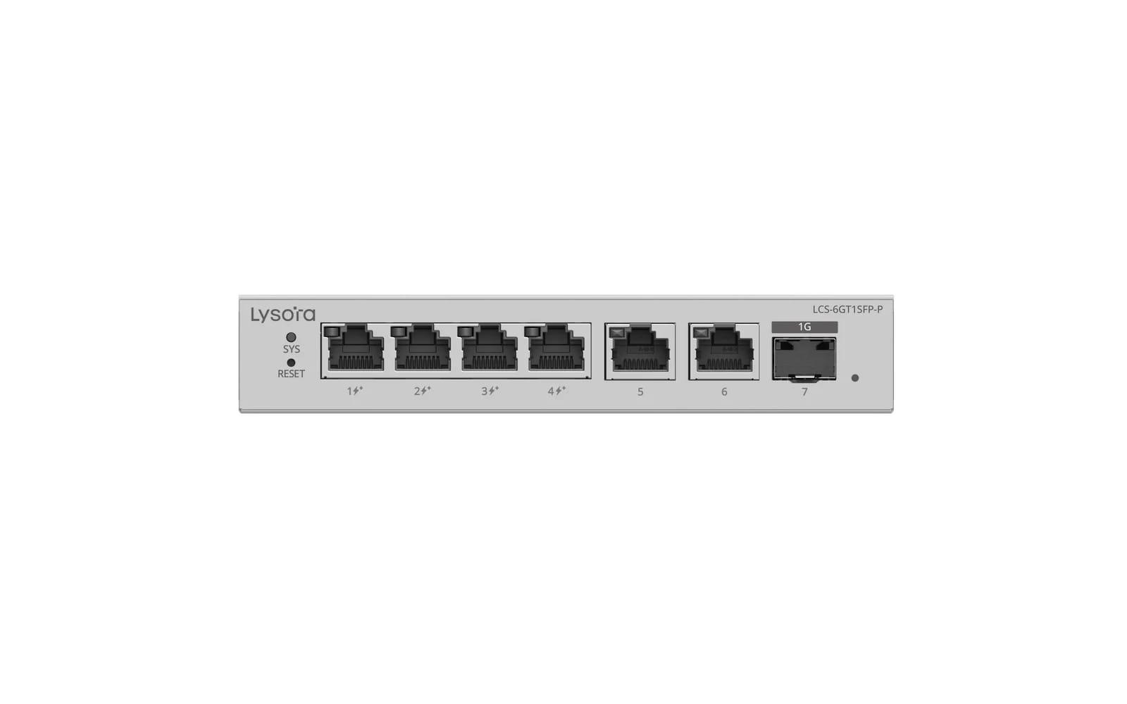 Lysora LCS-6GT1SFP-P 6-Port Gigabit Smart PoE Switch