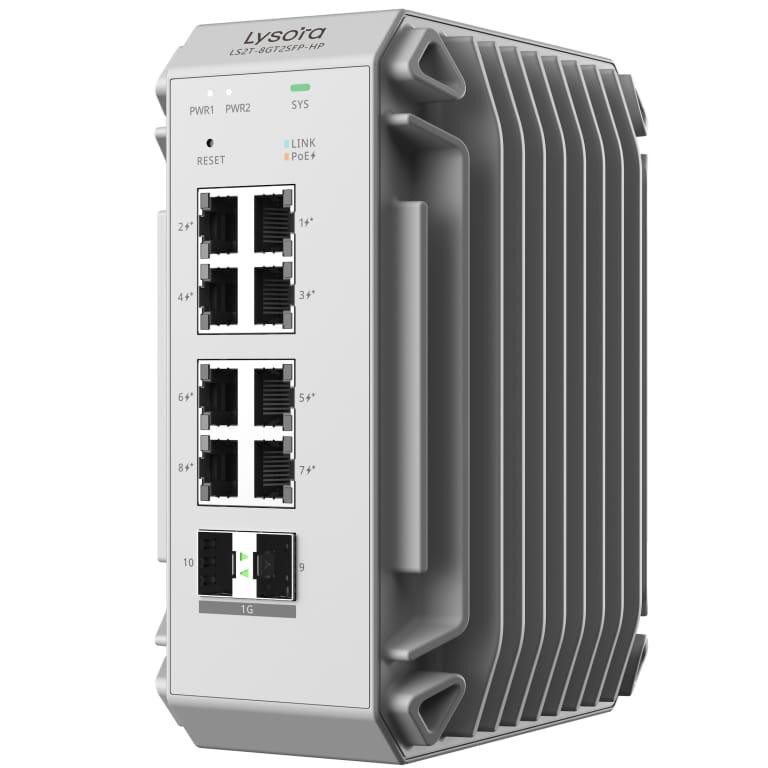 Lysora LS2T-8GT2SFP-HP 8-Port Industrial L2 PoE Switch