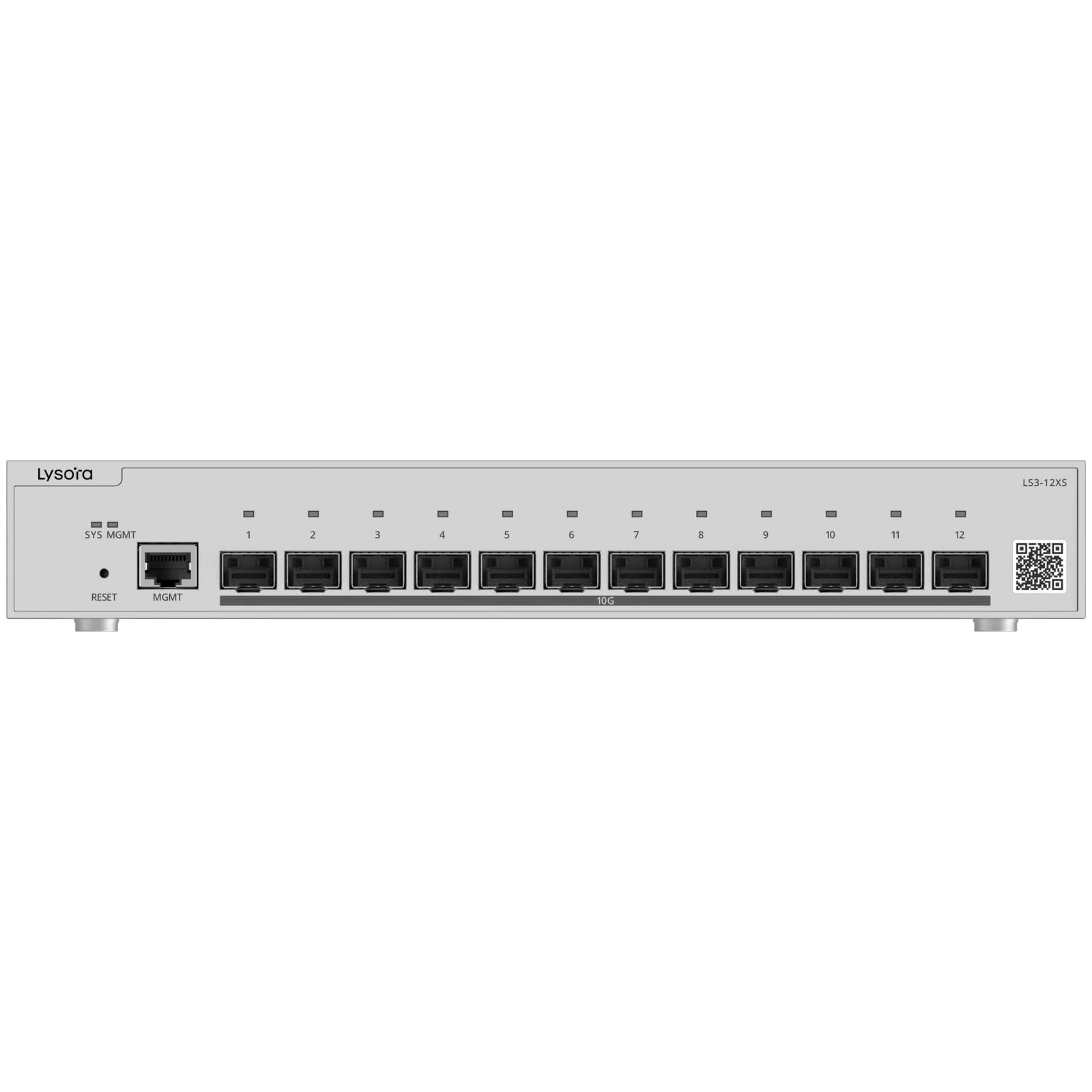 Lysora LS3-12XS 12-Port SFP+ Layer 3 Managed Switch