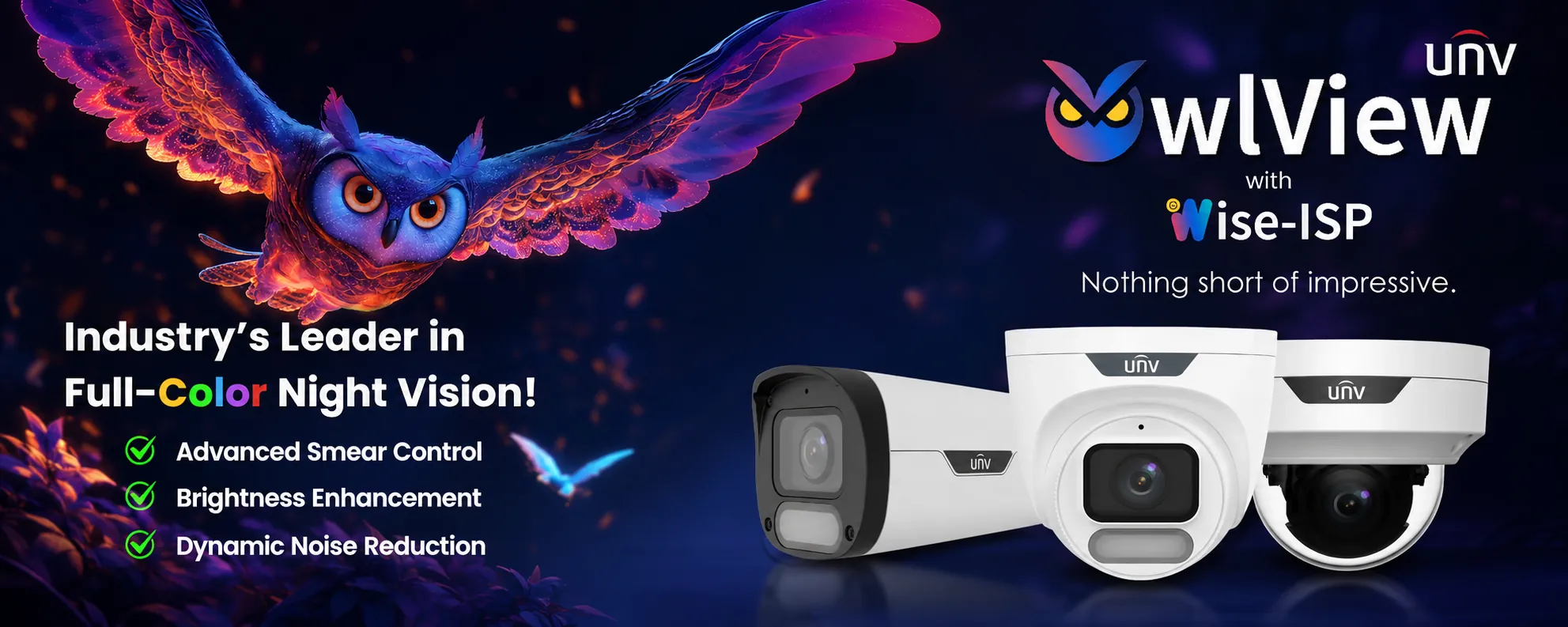 Uniview OwlView with Wise-ISP — Industry's Leader in Full-Color Night Vision