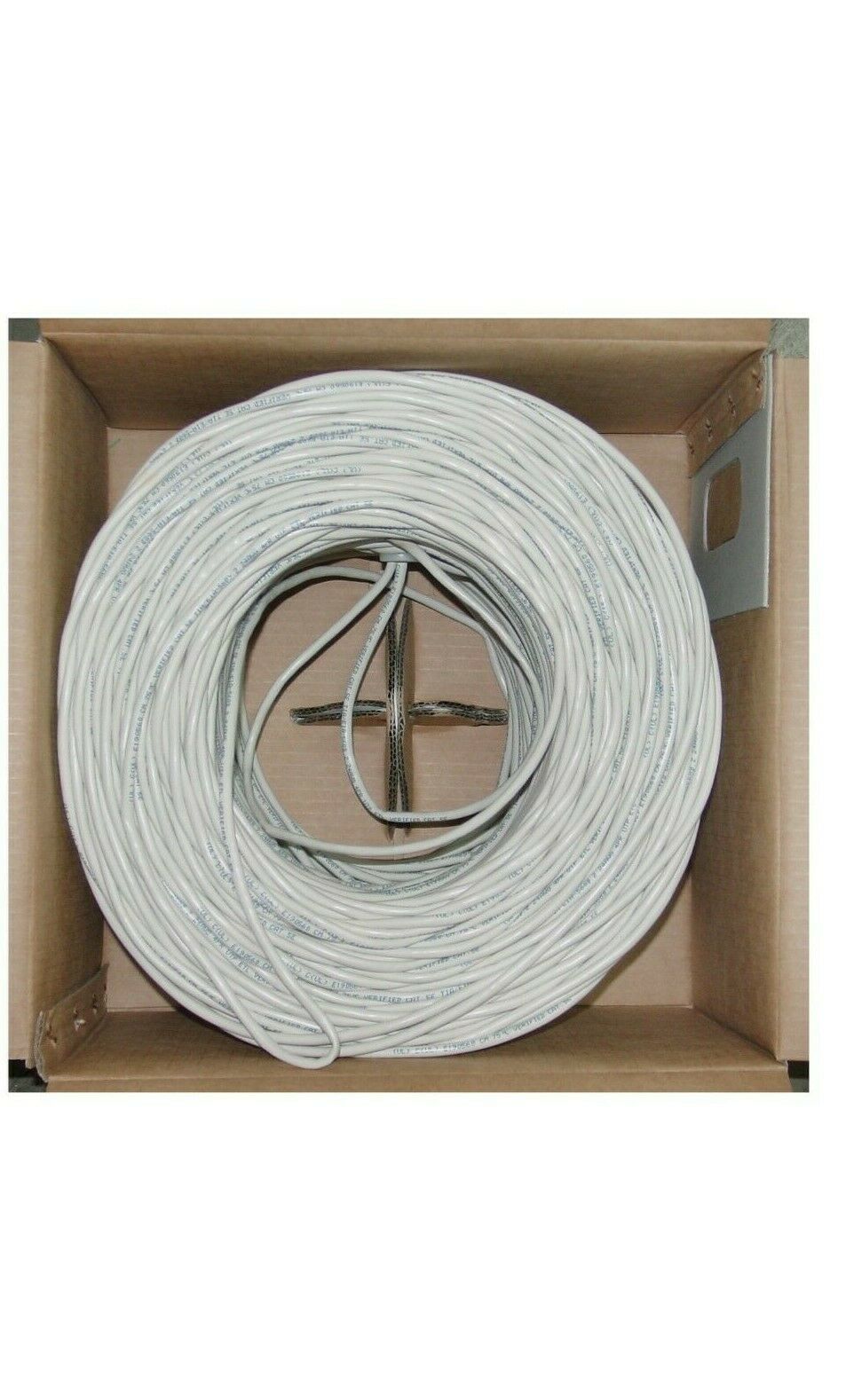 Thumbnail 2 for CAT6 1000ft Solid Copper Ethernet Cable UL LISTED (WHITE) GENESIS
