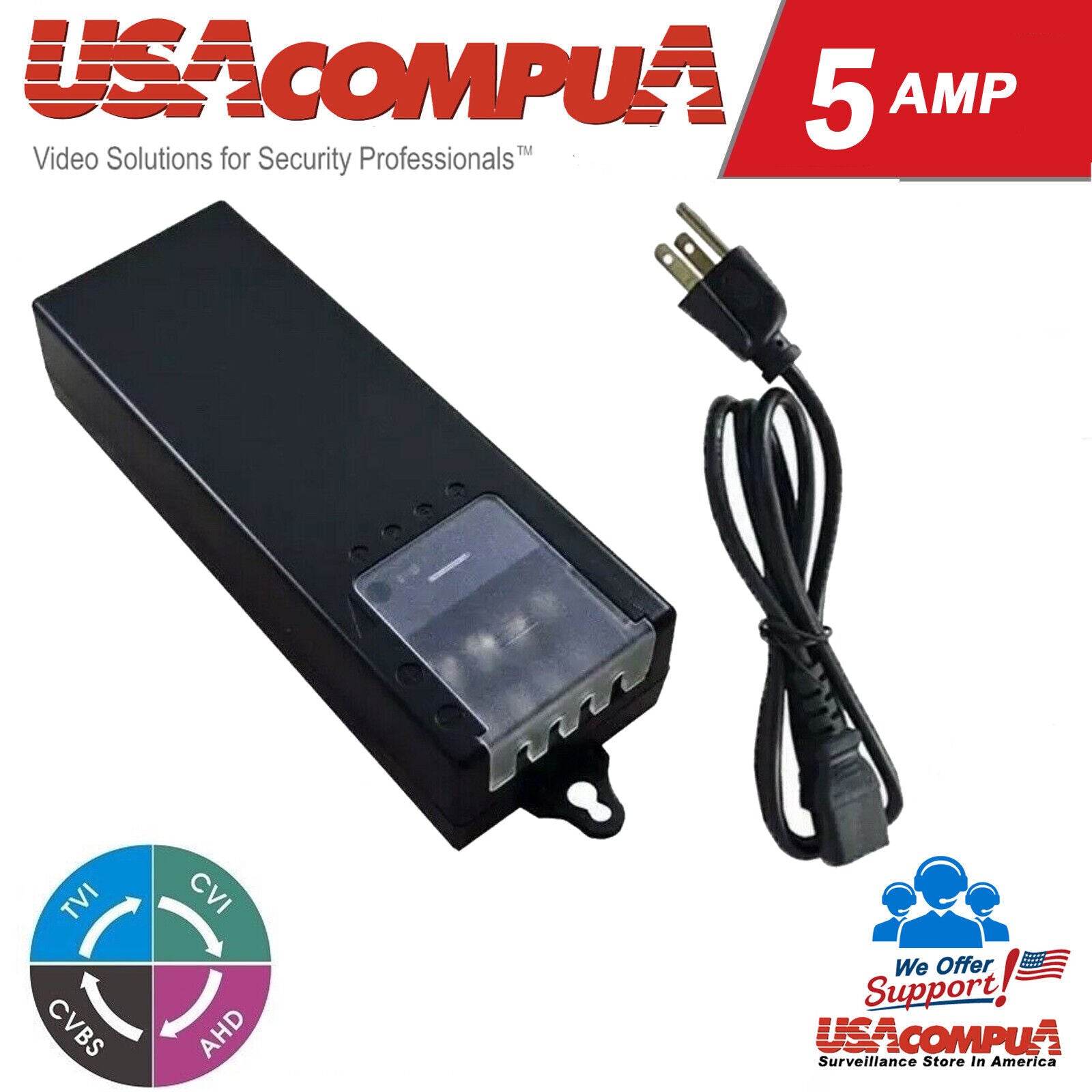 Thumbnail 2 for Hikvision 5 Amp Power Supply