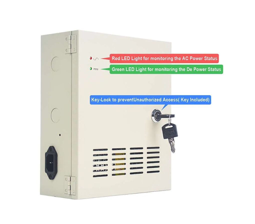 Thumbnail 6 for 9 CH Power Supply CCTV Camera Port 12V 5A DC+ Pigtail Auto Reset CP1209-5A