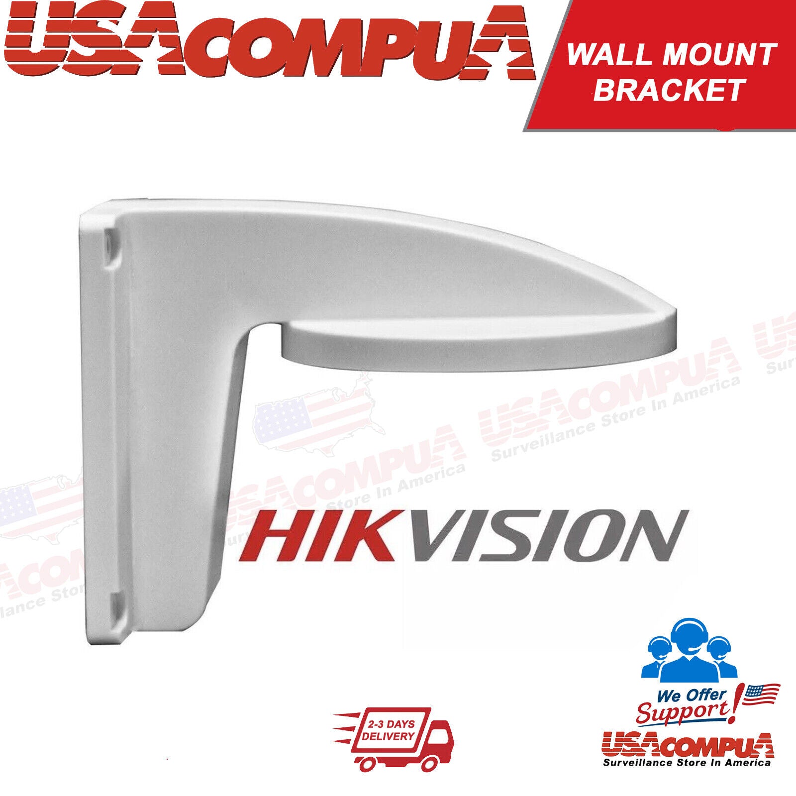 Thumbnail 2 for DS-1258ZJ Hikvision Wall Mount Bracket For IP Dome Security Camera