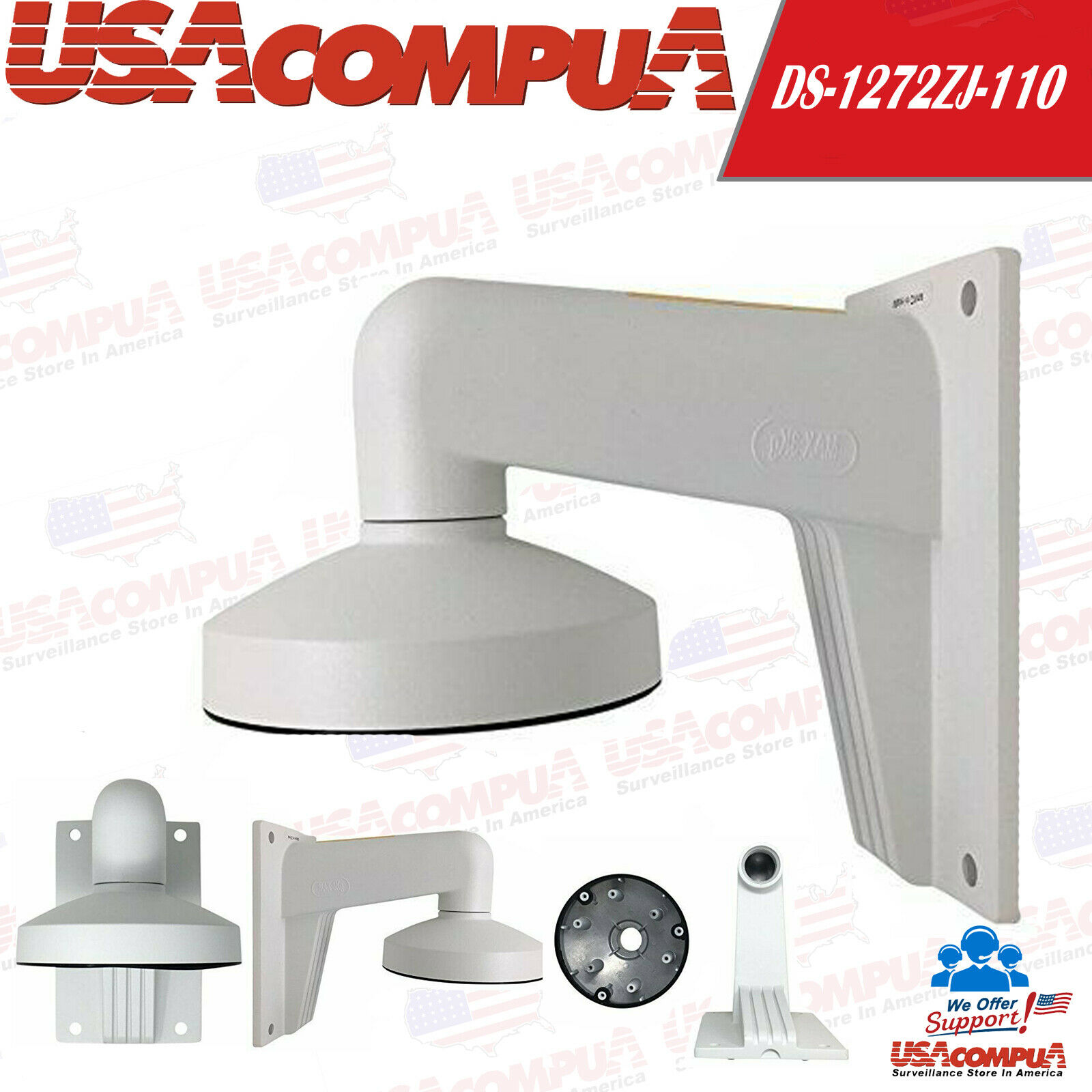 Thumbnail 2 for DS-1272ZJ-110 PC110 LTB342-110 L shape Wall Mount Outdoor Bracket