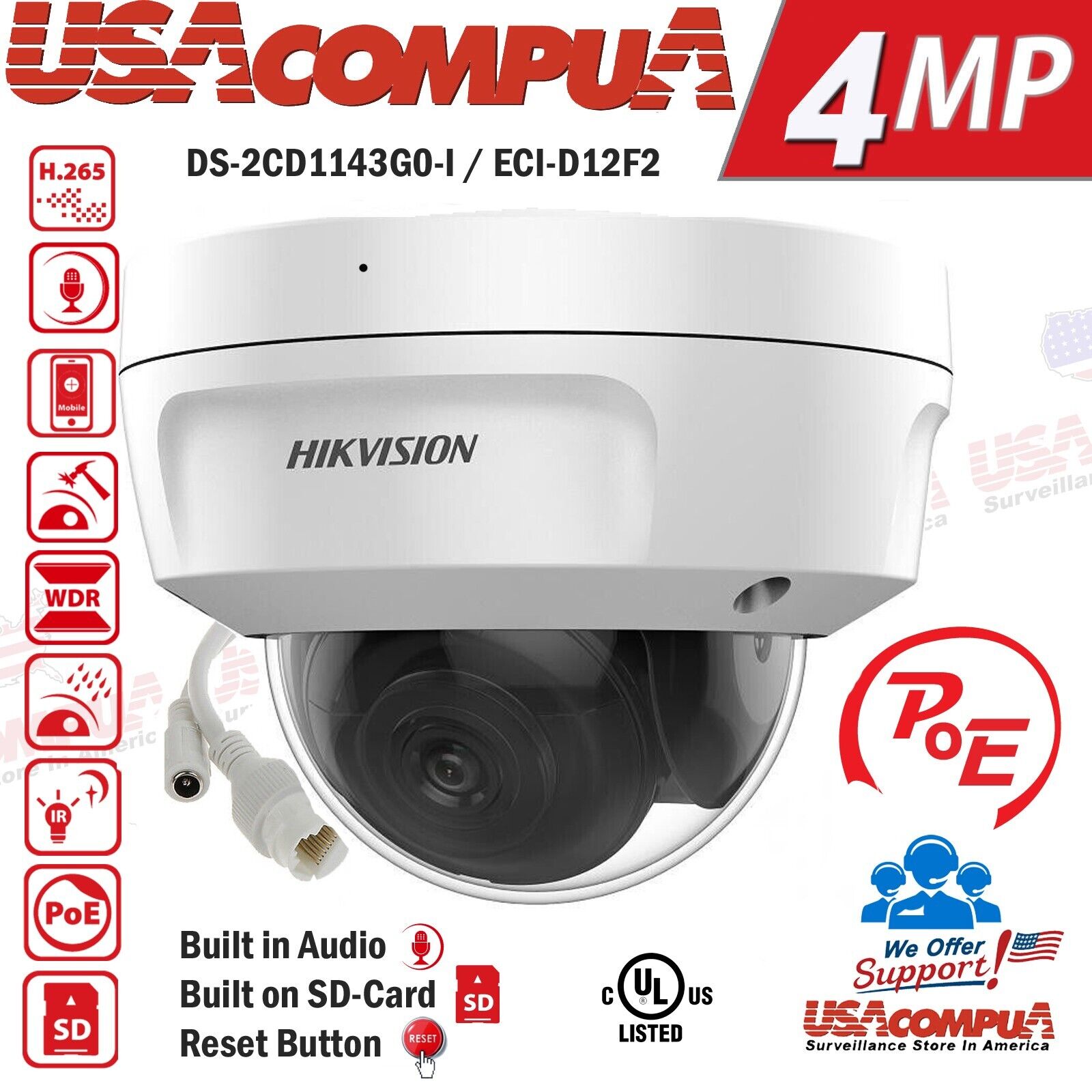 Thumbnail 2 for Hikvision DS-1280ZJ-DM46 Aluminum Junction Box for Indoor & Outdoor Camera Mounting