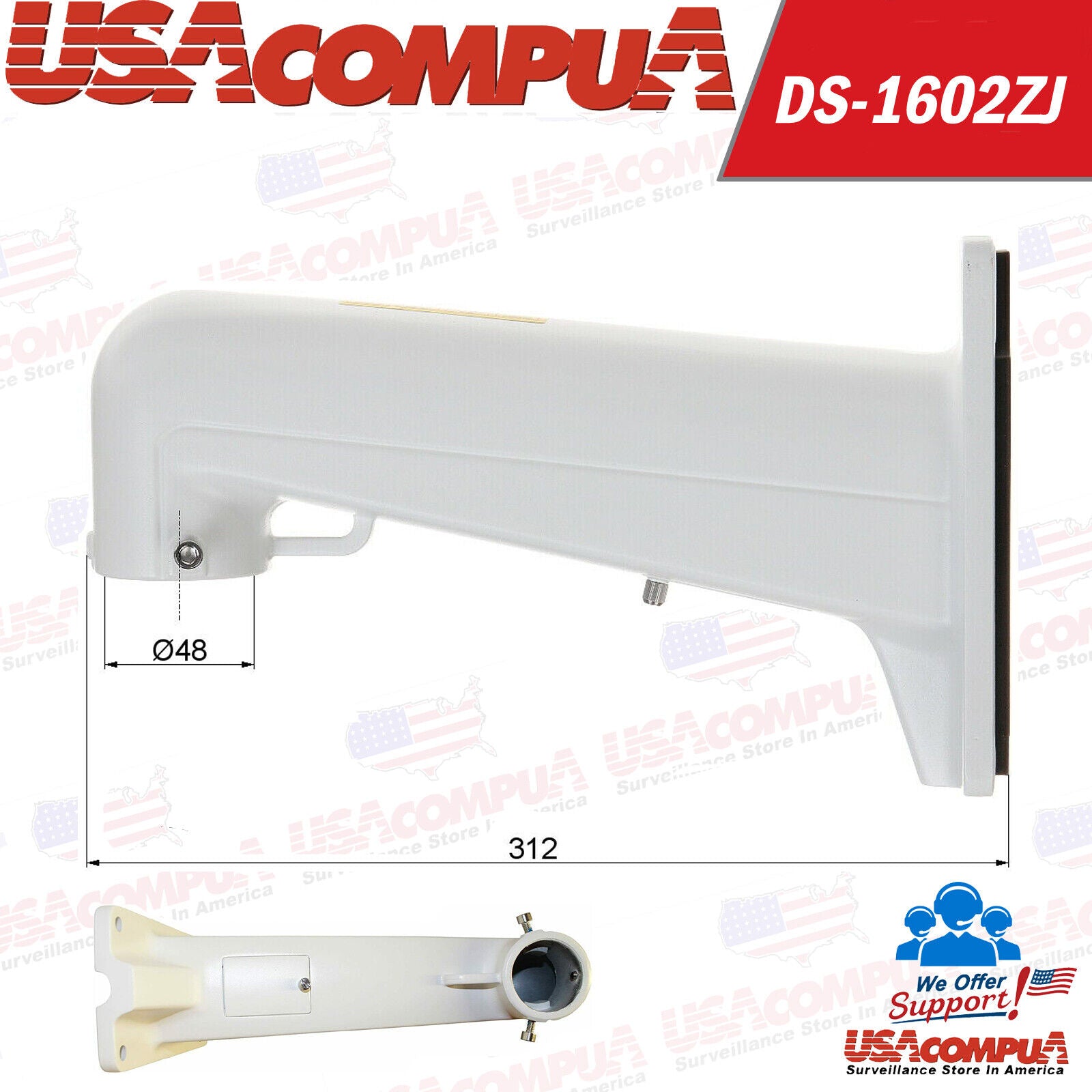 Thumbnail 2 for HIKVISION PTZ WALL MOUNT DS-1602ZJ Bracket Aluminium Alloy Original