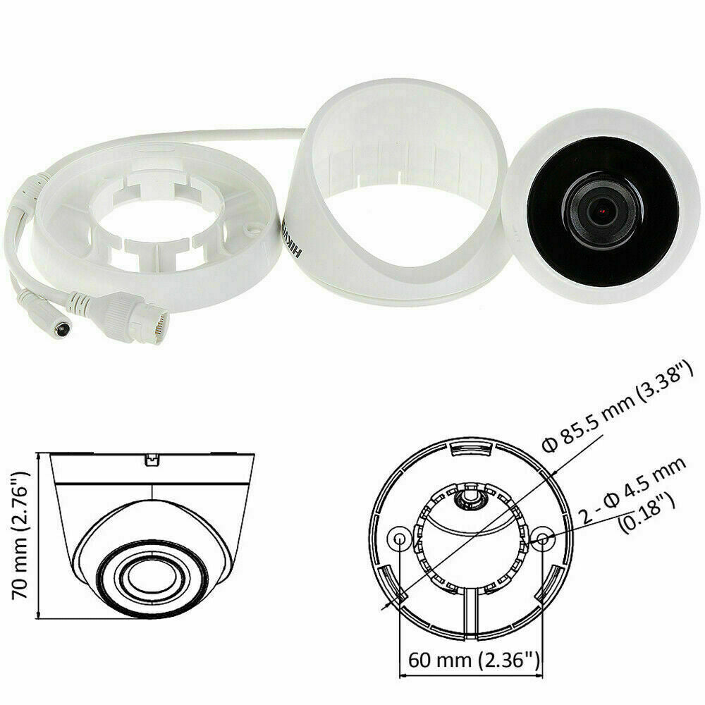Thumbnail 3 for Hikvision 4MP PoE IP Turret DS-2CD1343G0-I /exir Waterproof Camera EXIR 30M