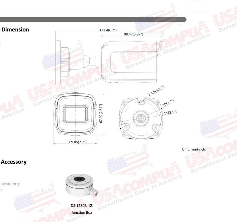 Thumbnail 3 for Hikvision DS-2CD2021G1-I 2MP IR Outdoor Bullet IP Camera with WDR