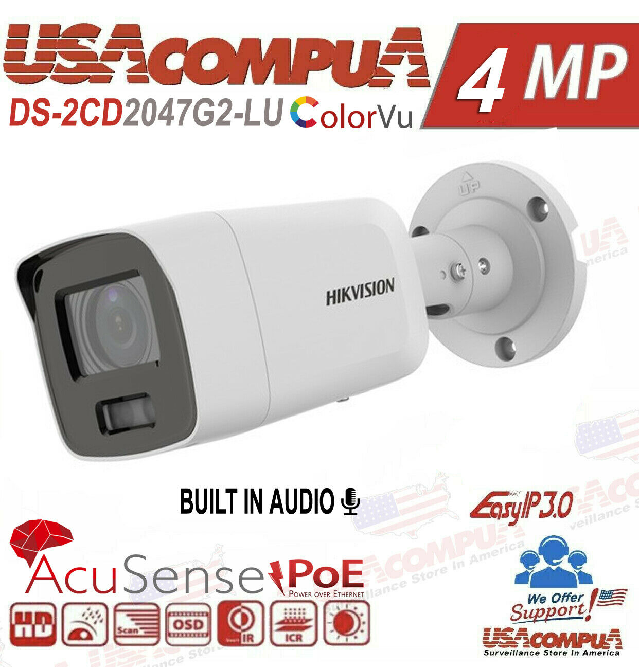 Thumbnail 4 for DS-2CD2047G2-LU AcuSense Outdoor Full Color 4MP ColorVu