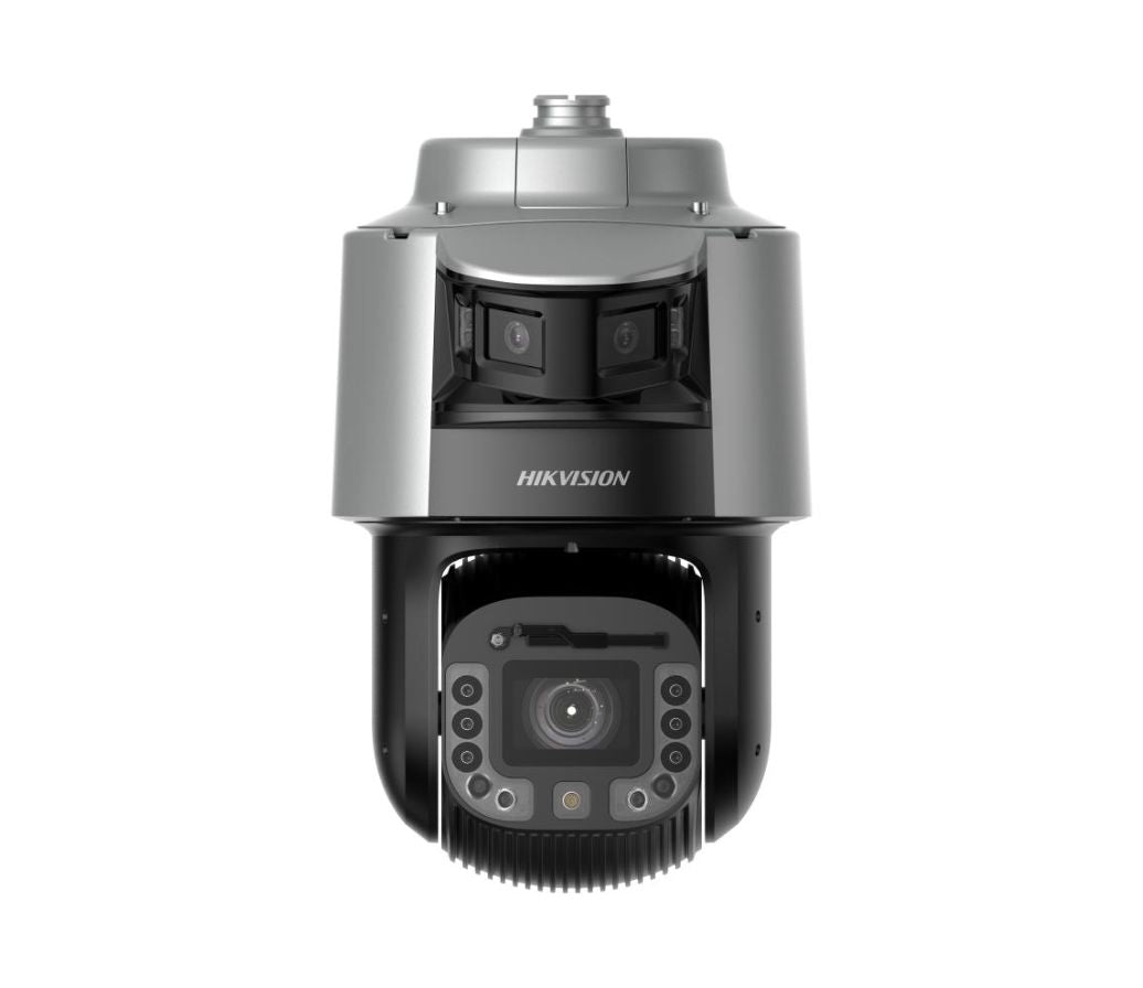 Thumbnail 2 for DS-2SF8C425MXS-DLW Hikvision w/ audio IP PoE Camera TandemVu 8-inch Panoramic 4