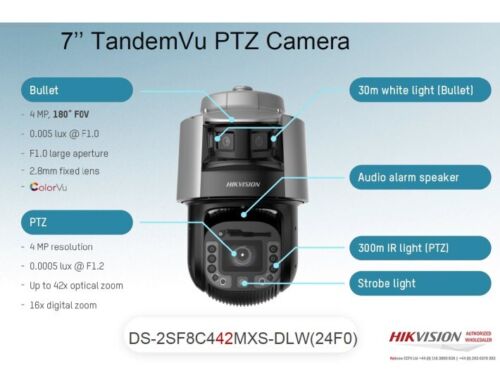 Thumbnail 3 for Hikvision DS-2SF8C442MXS-DLW 4MP TandemVu PTZ – Dual-Lens 42× Zoom, 300 m IR