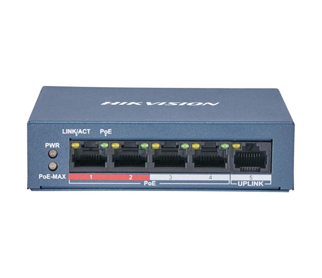 Thumbnail 2 for DS-3E0109P-E Hikvision 8 Port Fast Ethernet Unmanaged POE Switch