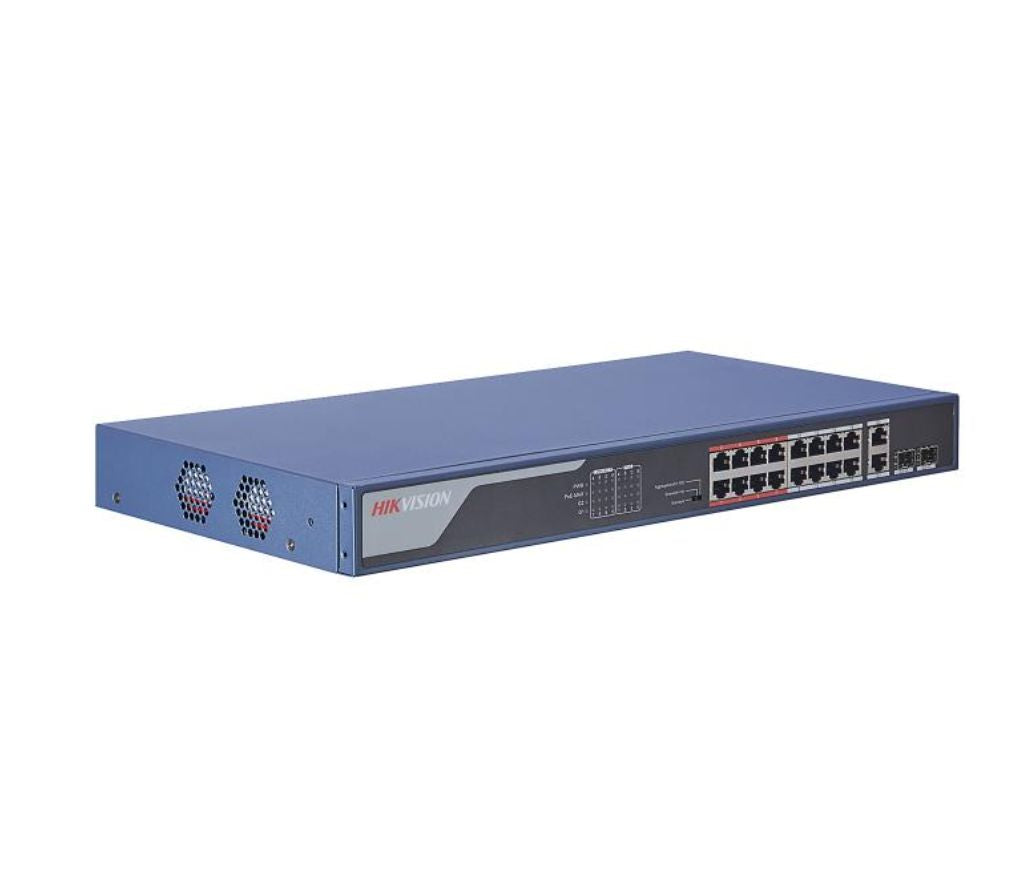 Thumbnail 3 for Hikvision DS-3E0318P-E 16-Port Long-Range Unmanaged PoE Network Switch