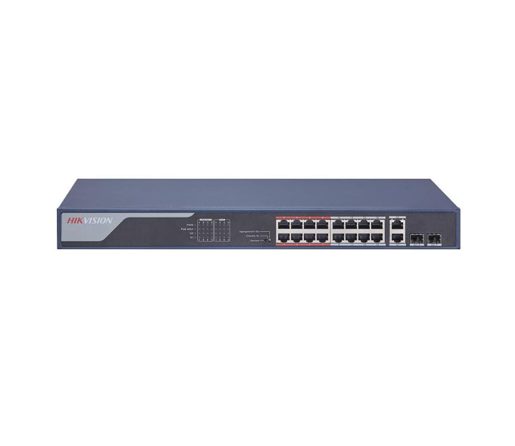 Thumbnail 7 for DS-3E0318P-E(B) Hikvision 16 Port Fast Ethernet Unmanaged POE Switch