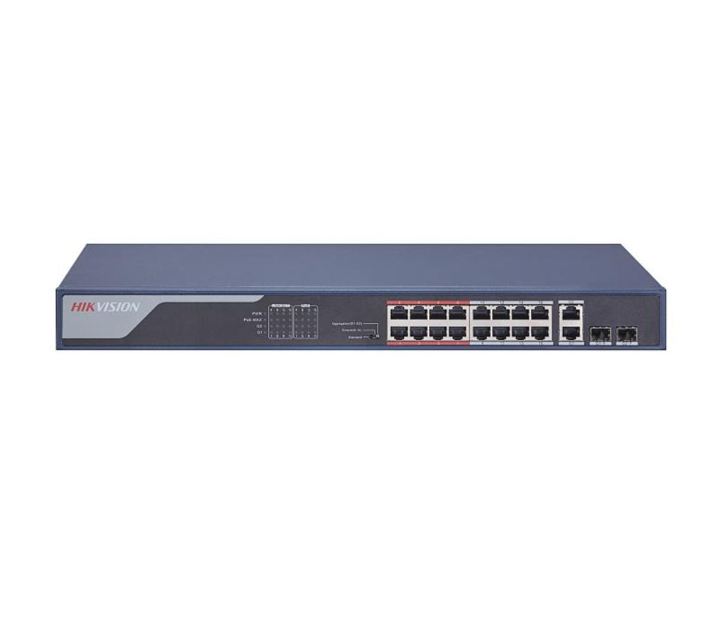 Thumbnail 5 for Hikvision DS-3E0318P-E2 Unmanaged Ethernet 16 PoE Switch 100Mbps Network Access