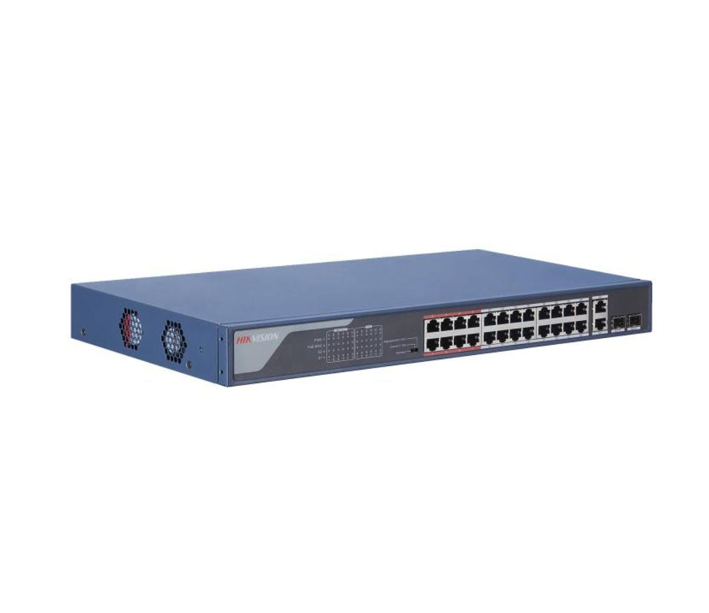 Thumbnail 2 for DS-3E0326P-E Hikvision 24 Port Fast Ethernet Unmanaged POE Switch