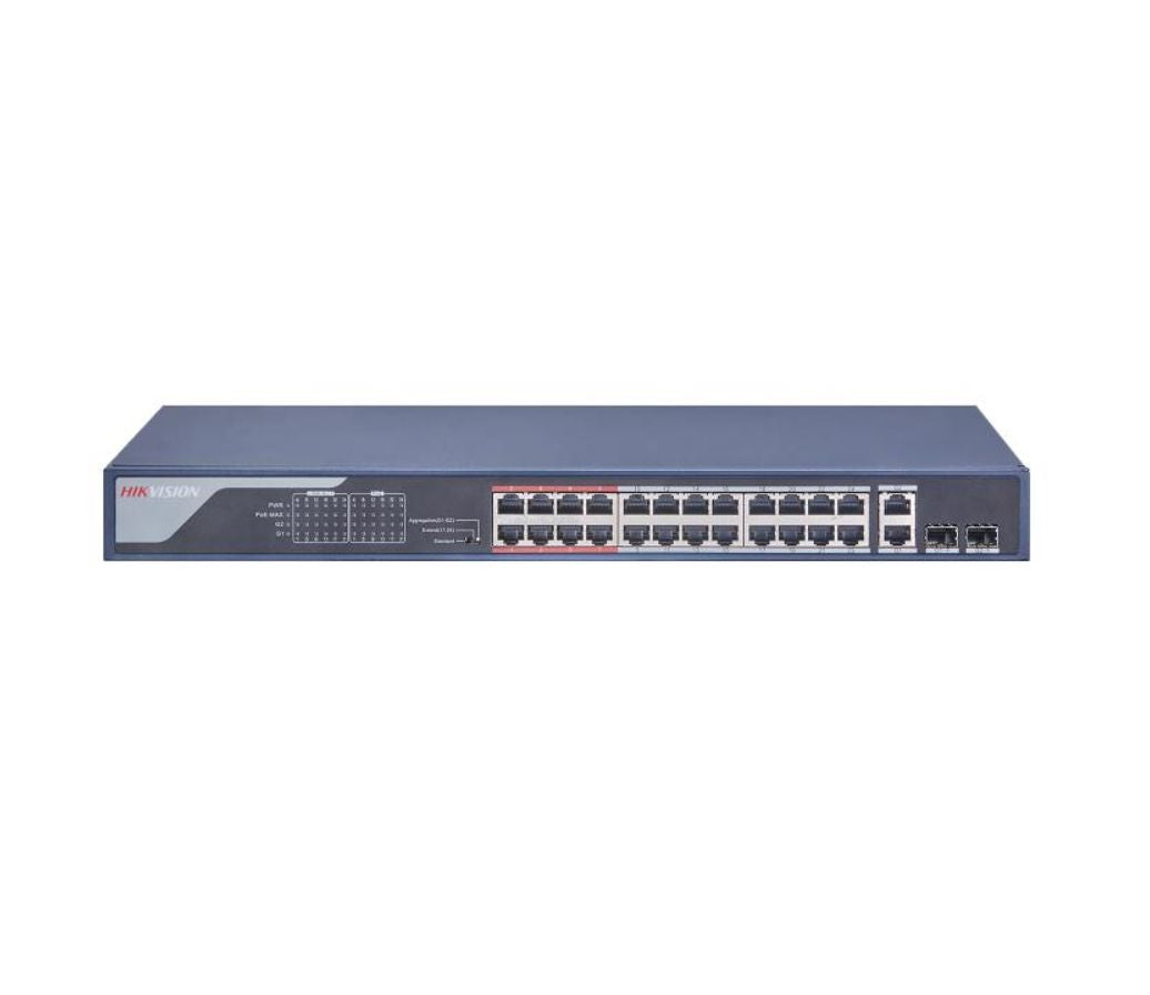 Thumbnail 3 for DS-3E0326P-E Hikvision 24 Port Fast Ethernet Unmanaged POE Switch