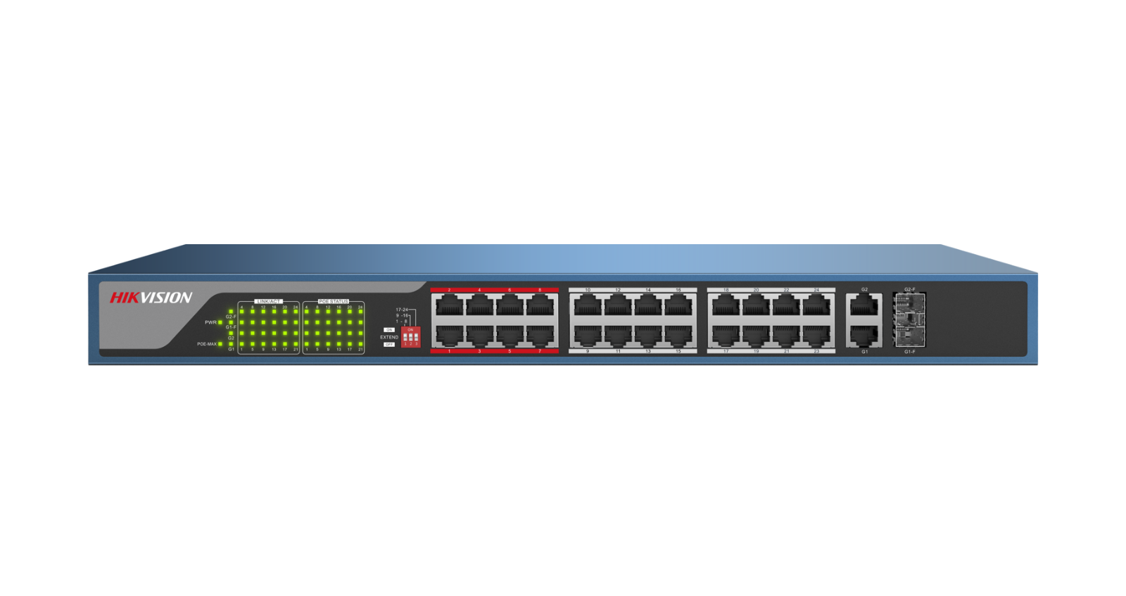 Thumbnail 3 for Hikvision DS-3E0326P-E2 Unmanaged Ethernet 24 PoE Switch 100Mbps Network Access