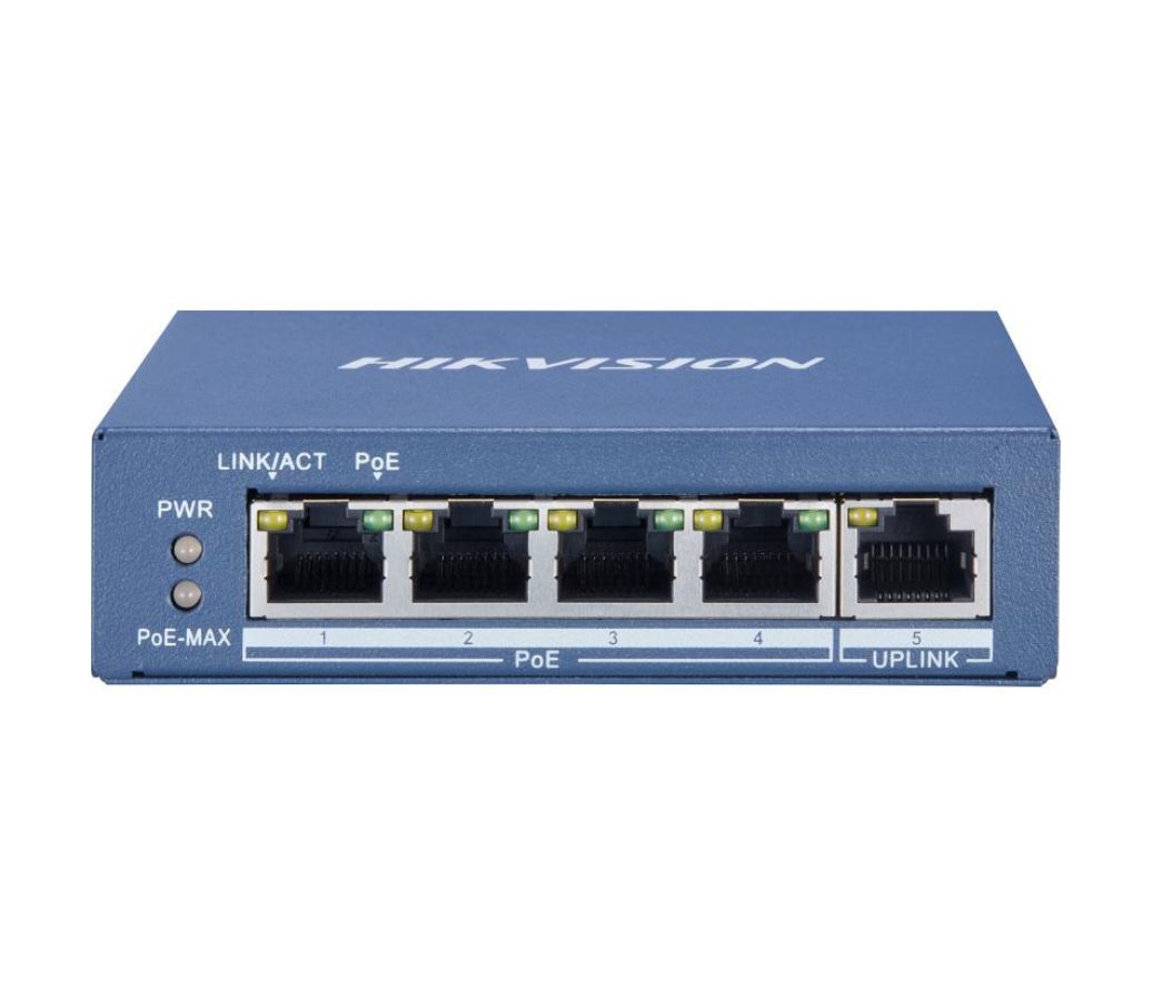 Thumbnail 2 for DS-3E0505P-E Switch Hikvision 4-ports Unmanaged Gigabit PoE