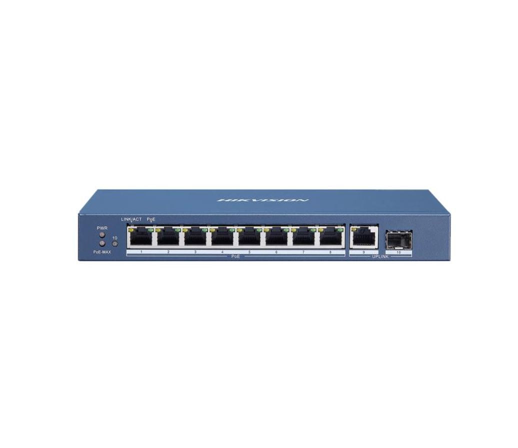 Thumbnail 4 for DS-3E0510P-E Hikvision 8 Port Gigabit Unmanaged POE Switch