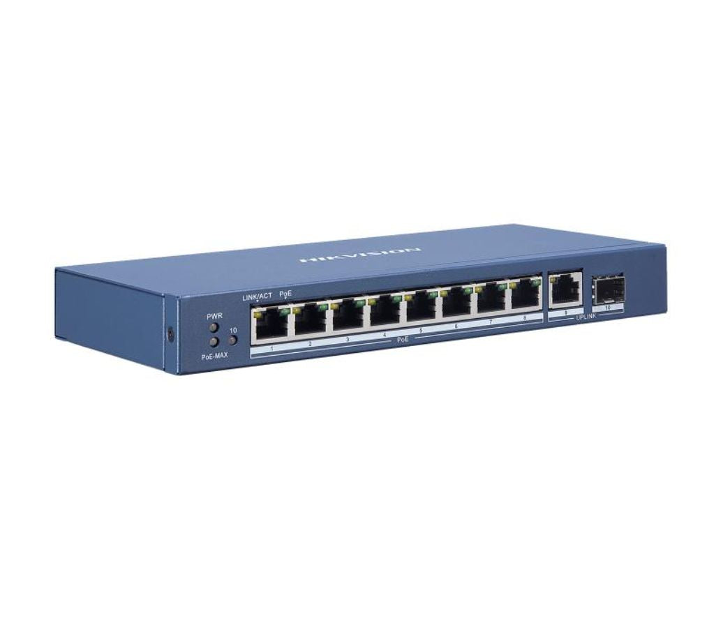 Thumbnail 5 for DS-3E0510P-E Hikvision 8 Port Gigabit Unmanaged POE Switch