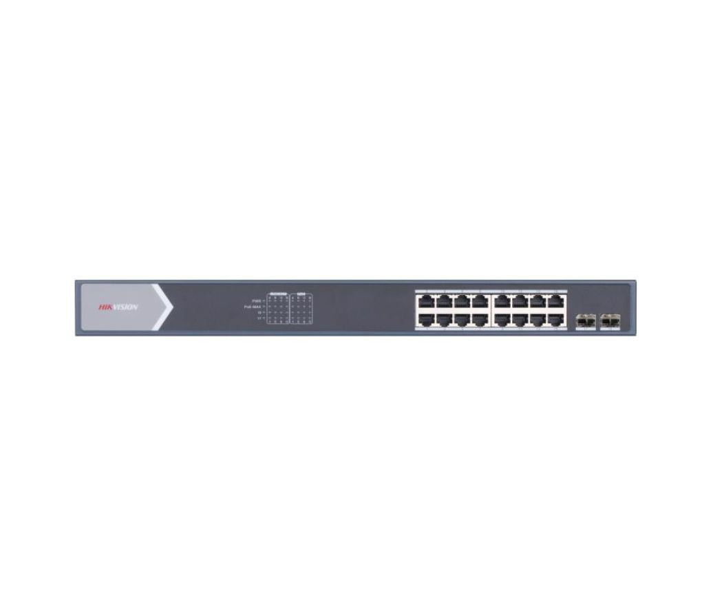 Thumbnail 3 for DS-3E0518P-E/M Hikvision 16 Port Gigabit Unmanaged POE Switch