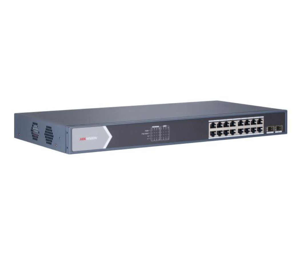 Thumbnail 5 for DS-3E0518P-E/M Hikvision 16 Port Gigabit Unmanaged POE Switch