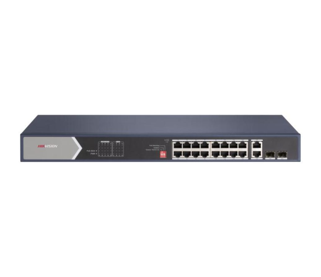 Thumbnail 2 for DS-3E052HP-E Hikvision 16 Port Gigabit Unmanaged POE Switch