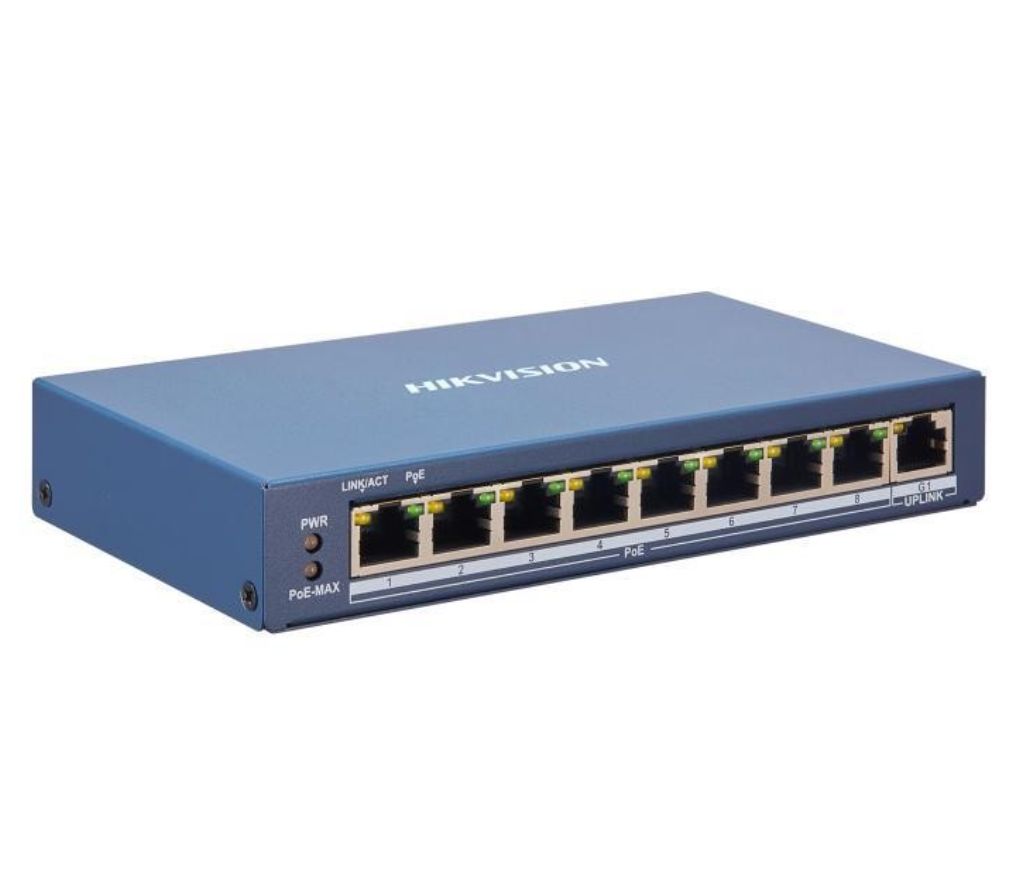 Thumbnail 2 for Hikvision DS-3E1309P-EI(B) 8-Port Smart PoE Switch, 110W, Long Range, Watchdog