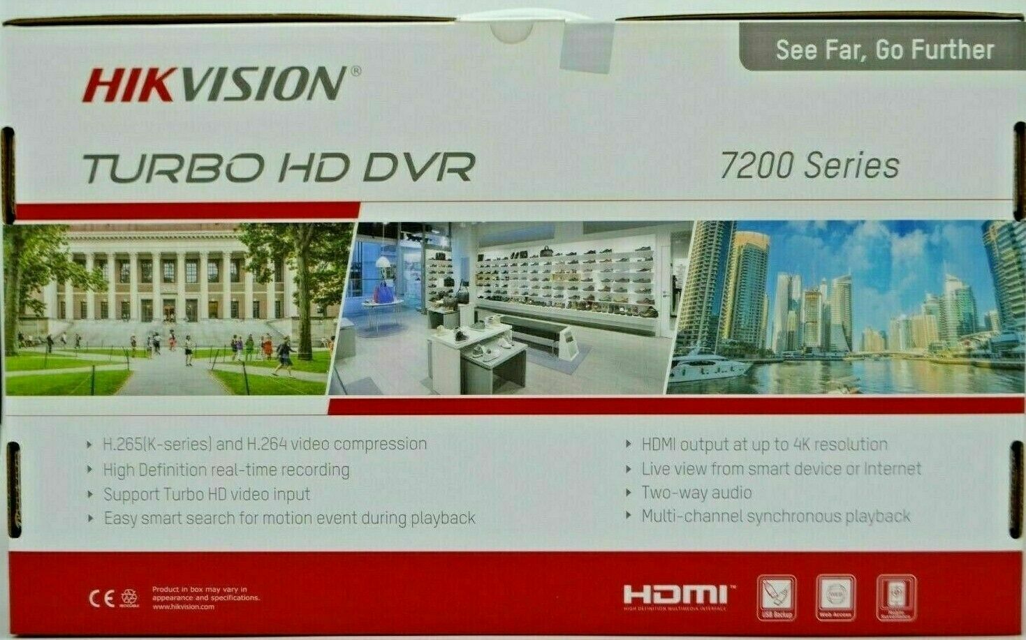 Thumbnail 3 for DS-7216HQHI-K1 Hikvision 16 Channel DVR + 4 CH 4MP IP Camera No Hard Drive