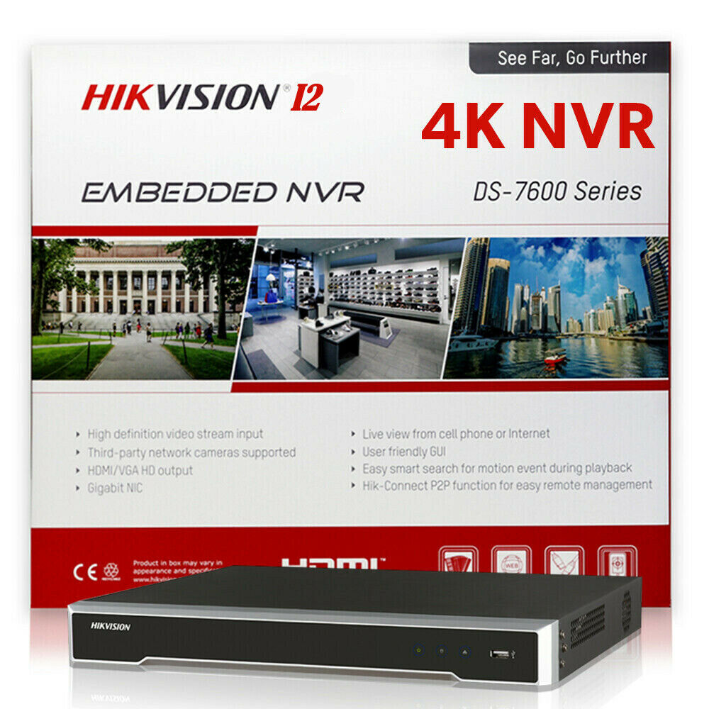 Thumbnail 3 for Hikvision 16CH NVR PoE 12MP 4k-uhd DS-7616NI-I2/16P H265+ English Version