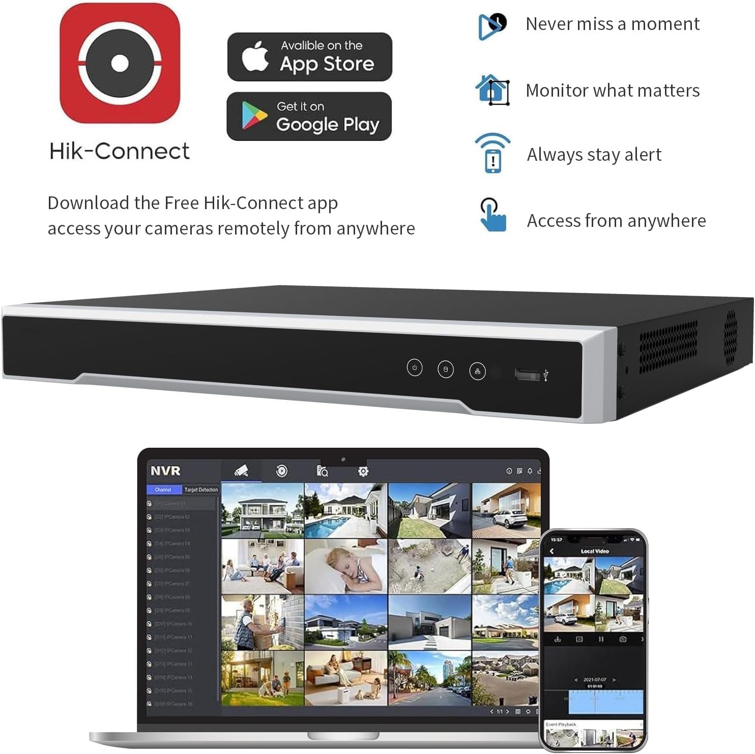 Thumbnail 4 for Hikvision DS-7616NI-Q2/16P 16-Channel 4K PoE Network Video Recorder NVR