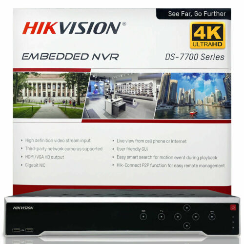 Thumbnail 4 for Hikvision NVR 32 Ch Channel 4K 12MP W/16ch PoE DS-7732NI-I4/16P HDD Optional