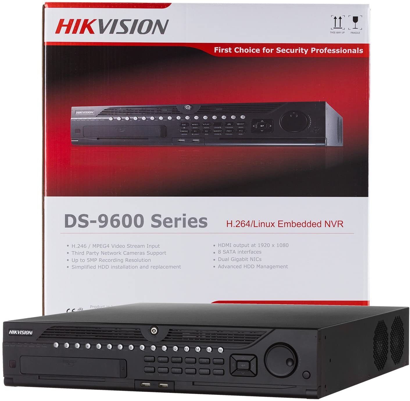 Thumbnail 4 for Hikvision 64CH NVR DS-9664NI-I8 Up to 12MP 64 Channel 8 Sata Pro Line
