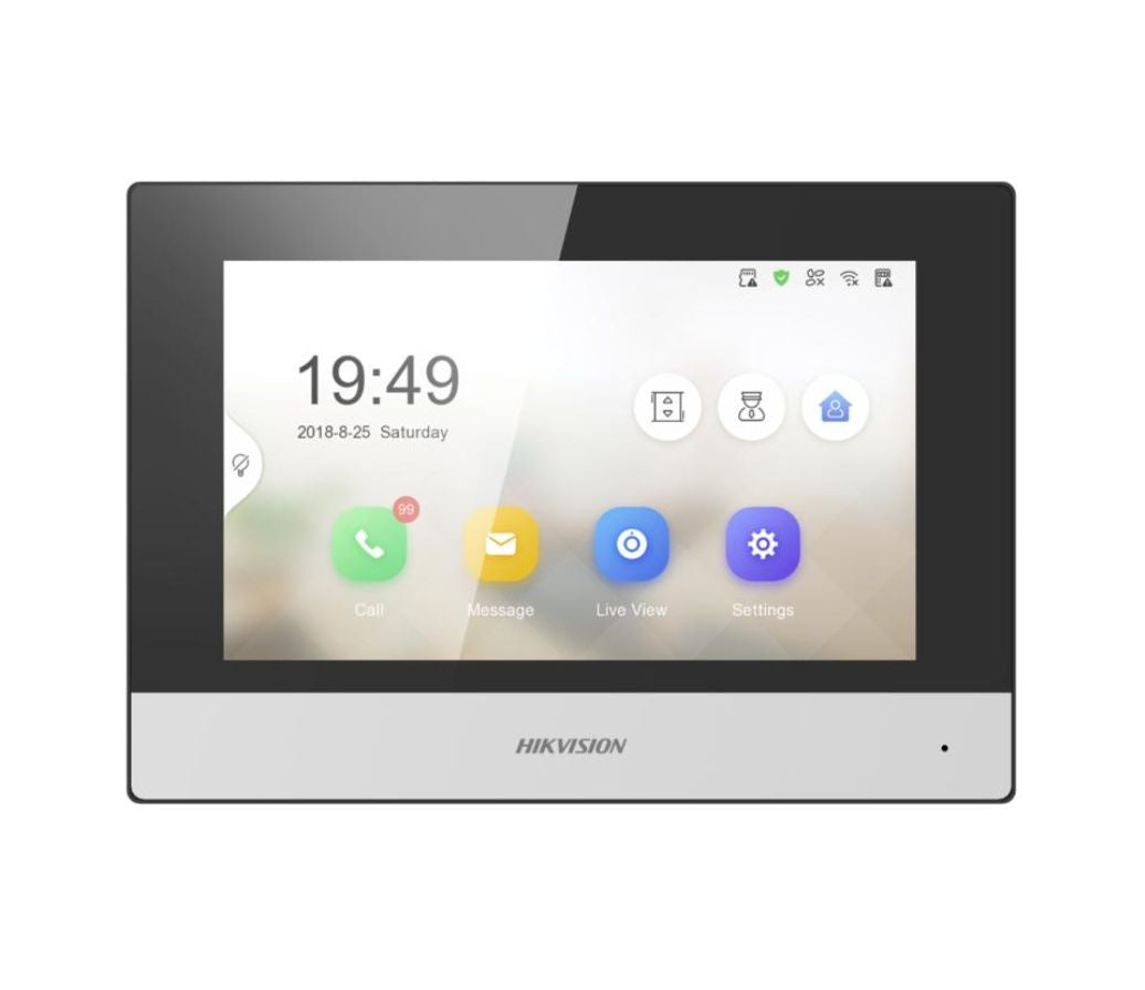 Thumbnail 2 for DS-KH6320-TE1 Hikvision IP PoE KH6 Series IP-Based Indoor Station 7-inch