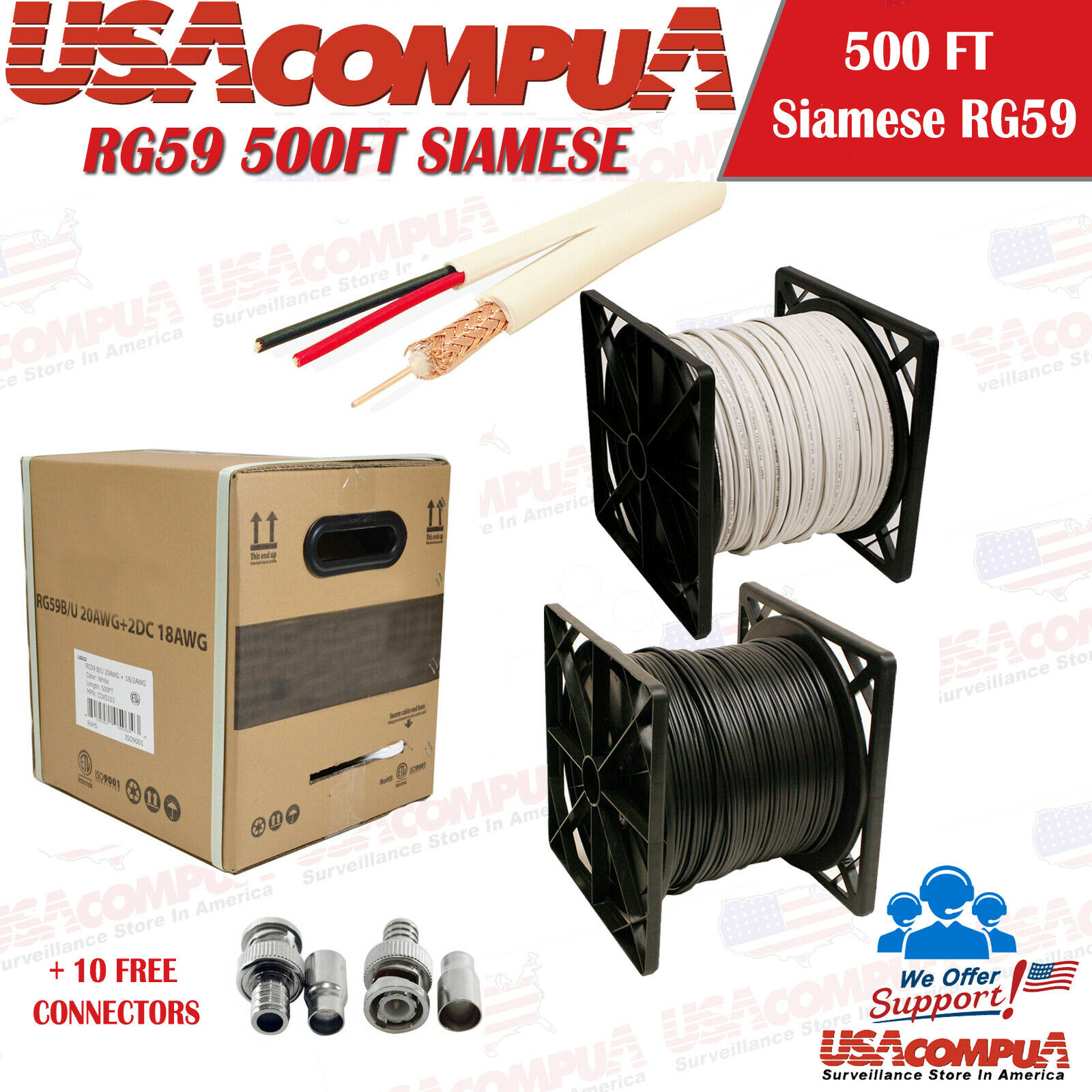 Thumbnail 2 for IDS CCTV RG59 Siamese Cable – Reliable Connection for Analog CCTV Systems