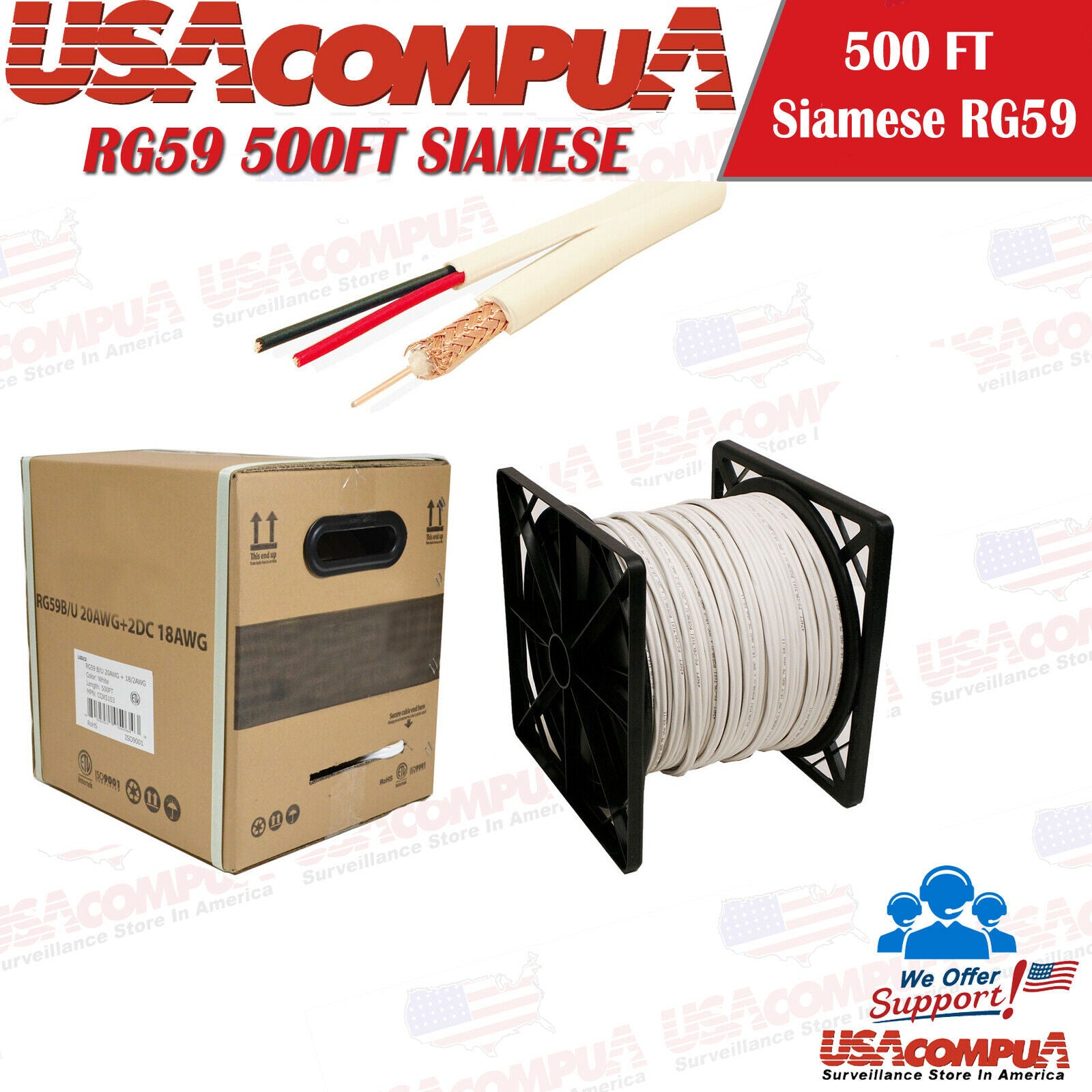 Thumbnail 3 for IDS CCTV RG59 Siamese Cable – Reliable Connection for Analog CCTV Systems