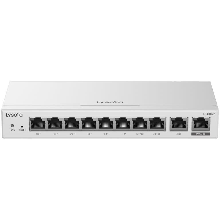 Lysora LR300G-P 10-Port Cloud Managed Router with 110W PoE