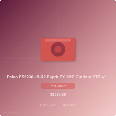 Thumbnail 2 for Pelco ES6230-15-R2 2MP Outdoor PTZ IP Security Camera 30x Zoom with IR and Wiper