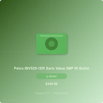 Thumbnail 2 for Pelco IBV529-1ER Sarix Value Series 5MP Environmental IR Bullet Camera, 3-9mm Lens, White