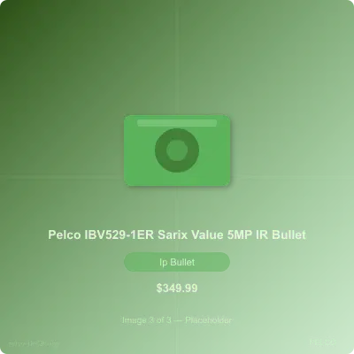 Thumbnail 3 for Pelco IBV529-1ER Sarix Value Series 5MP Environmental IR Bullet Camera, 3-9mm Lens, White