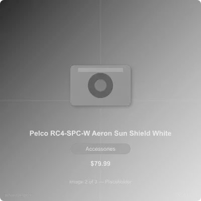 Thumbnail 2 for Pelco RC4-SPC-W Aeron Series Sun Shield for Outdoor Cameras, White