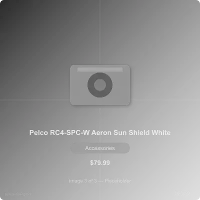 Thumbnail 3 for Pelco RC4-SPC-W Aeron Series Sun Shield for Outdoor Cameras, White