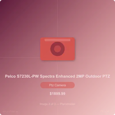 Thumbnail 2 for Pelco S7230L-PW Spectra Enhanced Series 2MP Outdoor PTZ IP Camera, 30x Optical Zoom, Black/White