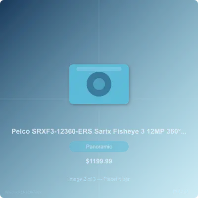 Thumbnail 2 for Pelco SRXF3-12360-ERS 12MP Fisheye IP Camera, 1.74mm Fixed Lens
